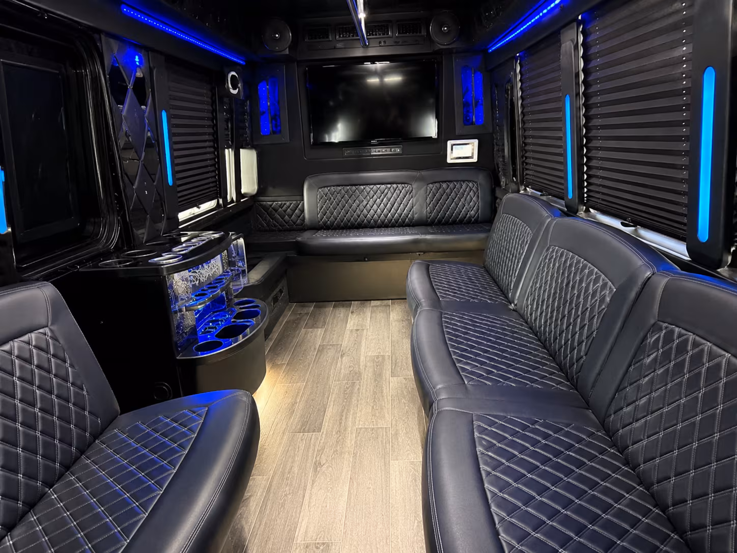Moreno Valley Bachelor & Bachelorette Transportation party bus interior