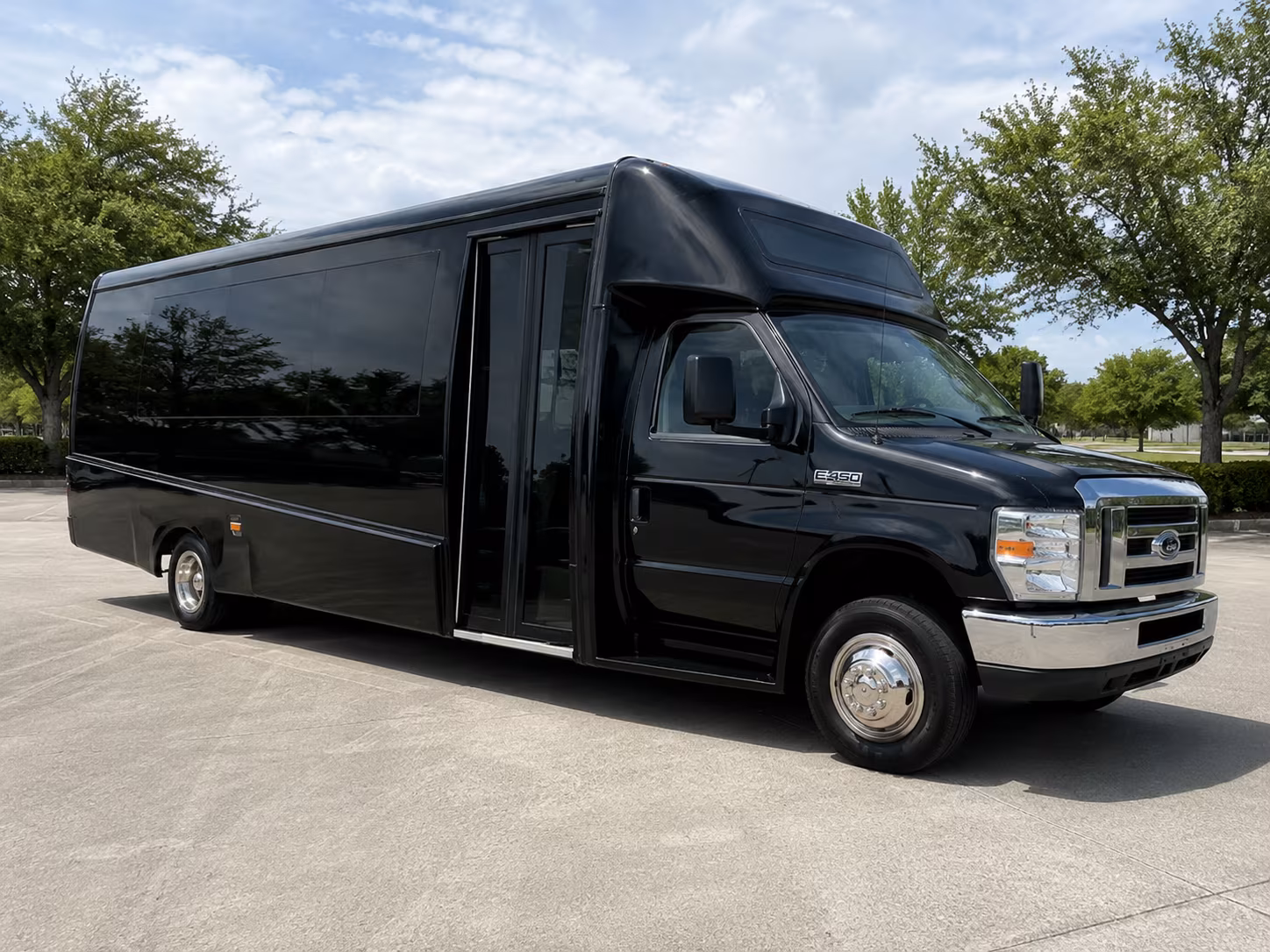 Moreno Valley Corporate Transportation party bus exterior