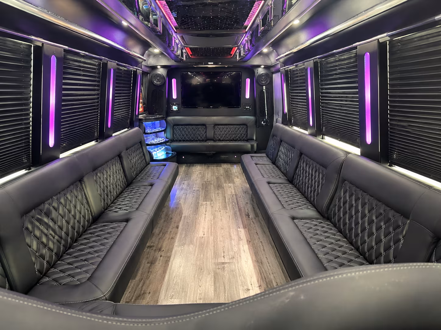Moreno Valley Private Event Transportation party bus exterior