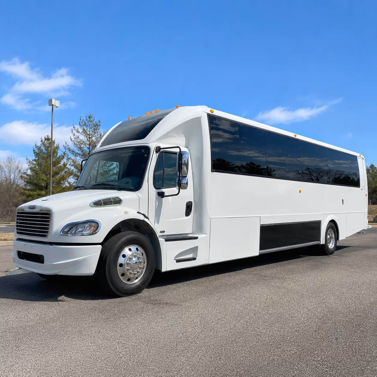 Moreno Valley Private Event Transportation party bus exterior