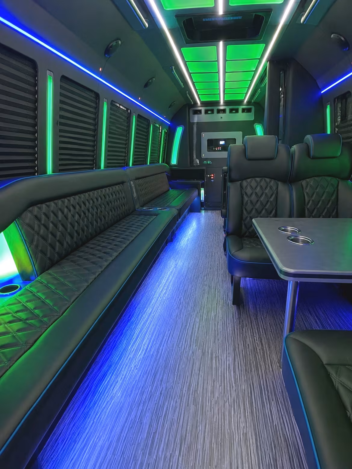 Moreno Valley Private Event Transportation party bus interior