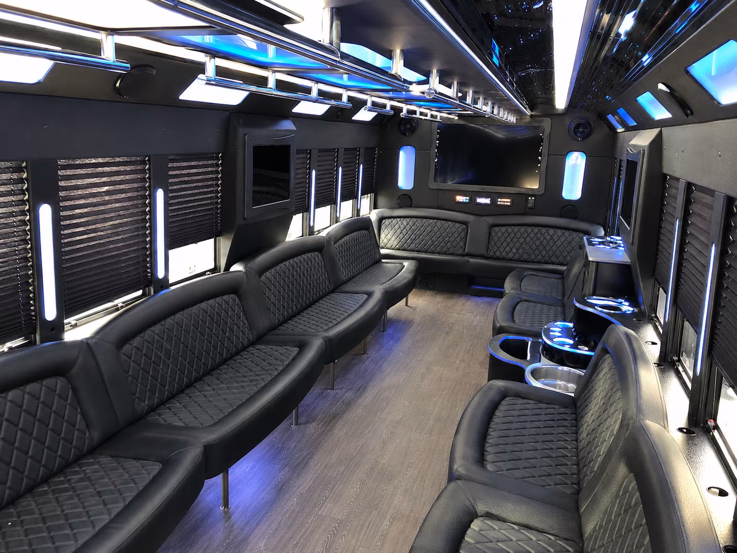 Moreno Valley Prom & Homecoming Transportation party bus exterior