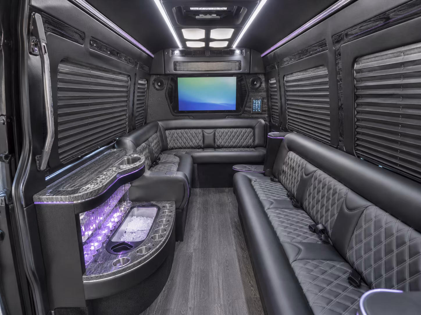 Moreno Valley School Event Transportation party bus exterior