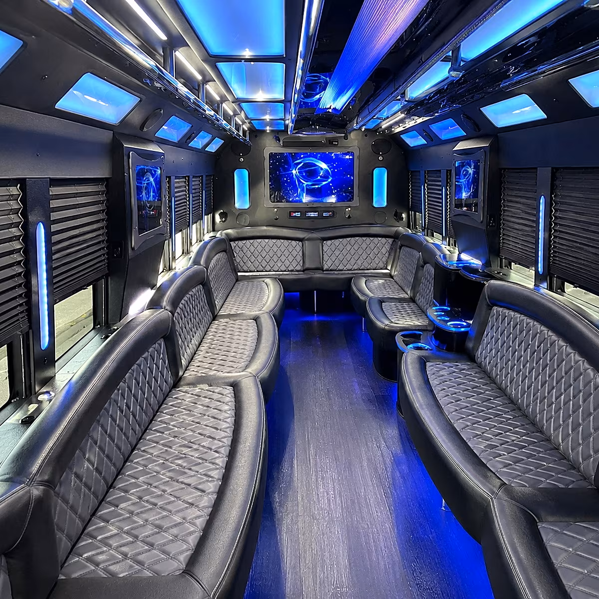 Moreno Valley Sporting Event Transportation party bus interior