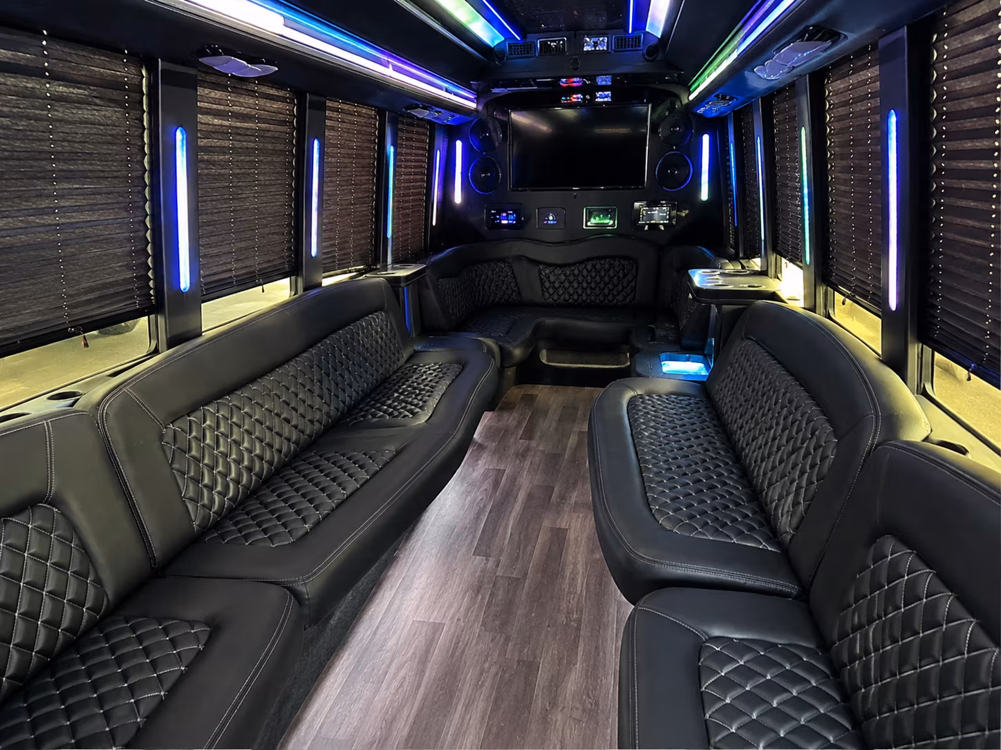 Moreno Valley Wedding Transportation party bus exterior