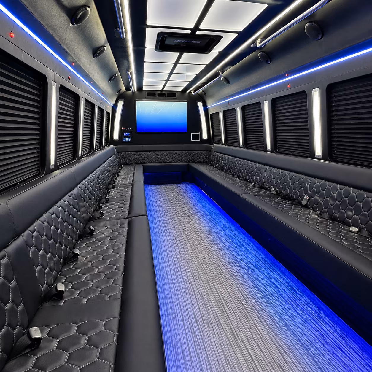 Moreno Valley Wedding Transportation onboard seating