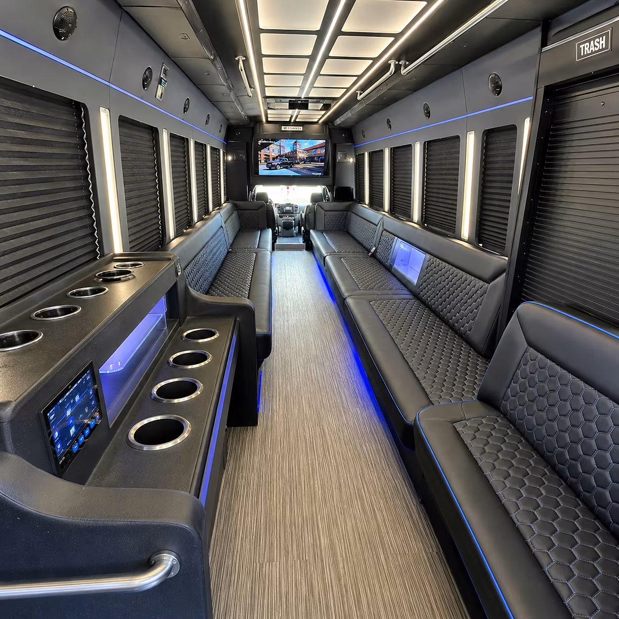 Moreno Valley Winery Tour & Pub Crawl Transportation onboard seating