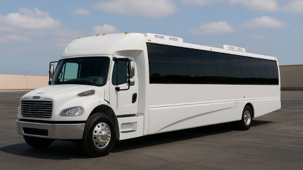 Exterior of Charter Bus Company Riverside's 20 Passenger Party Bus in Riverside