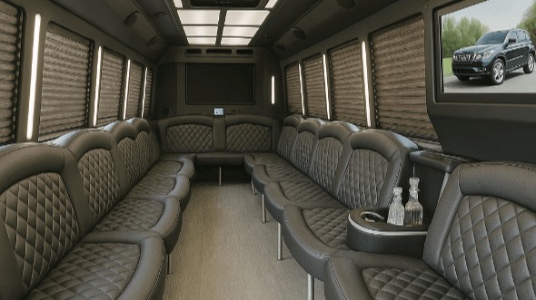Interior of Moreno Valley Party Bus Company's 25 Passenger Party Bus in Moreno Valley