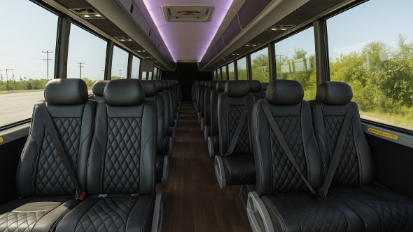 Interior of Charter Bus Company Moreno Valley's 28 Passenger Minibus in Moreno Valley