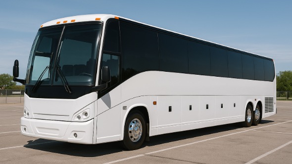 Exterior of Charter Bus Company Moreno Valley's 45 Passenger Charter Bus in Moreno Valley