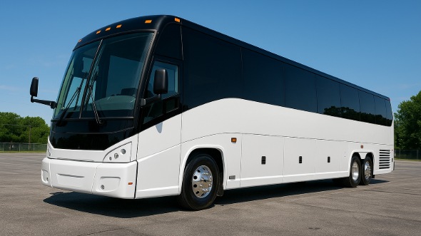 Exterior of Charter Bus Company Colton's 50 Passenger Party Bus in Colton