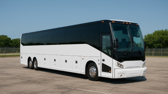 Exterior of Charter Bus Company Pomona's 50 Passenger Party Bus in Pomona