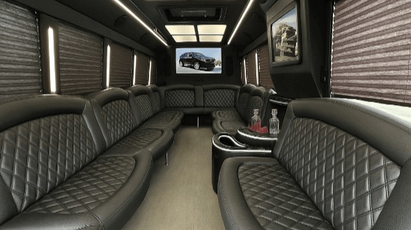 moreno valley 28 passenger party bus interior