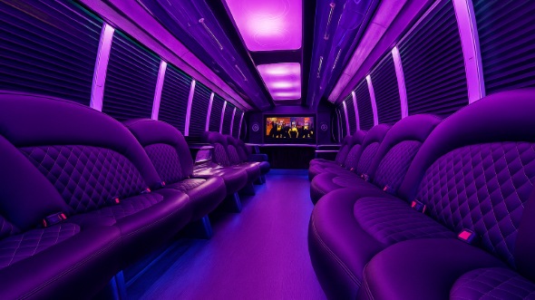 moreno valley 30 passenger party bus interior
