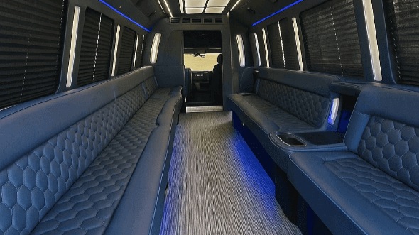 moreno valley 40 passenger party bus inside